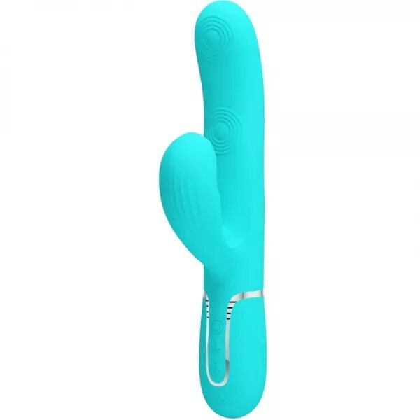 PRETTY LOVE - PERLITA VIBRATEUR MULTIFONCTION 3 EN 1 POINT G VERT AQUA