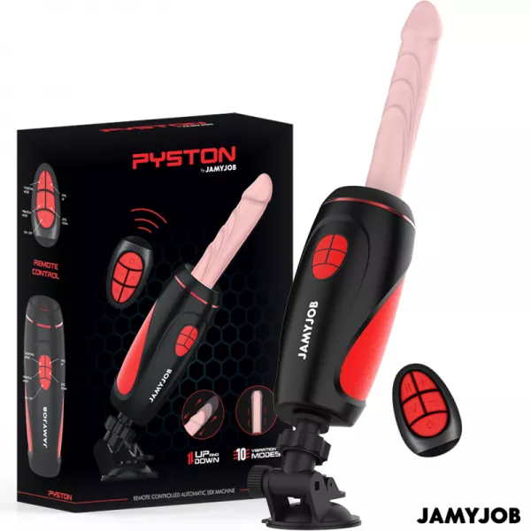 JAMYJOB - MASTURBATEUR AUTOMATIQUE PYSTON BASE AVEC DILDO � T�L�COMMANDE
