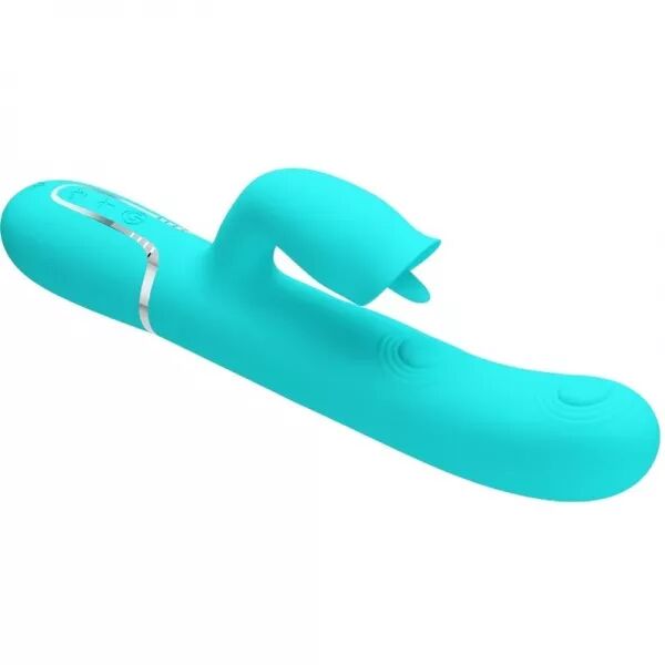 PRETTY LOVE - VIBRATEUR LAPIN � L�CHER VERT AQUA