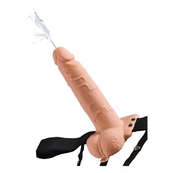 FETISH FANTASY SERIES - HARNAIS R�GLABLE P�NIS R�ALISTE AVEC BALLES �JACULANTES 19 CM