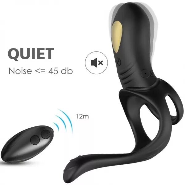 ARMONY - JOY JUMPER RING VIBRATEUR POUR COUPLES & T�L�COMMANDE ANAL PLUG NOIR