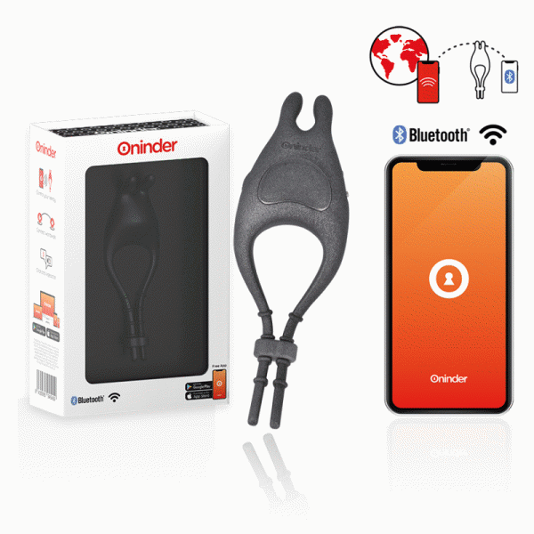 ONINDER - ANNEAU VIBRATEUR R�GLABLE RECHARGEABLE PAMPA AVEC STIMULATEUR DE CLITORIS 10 VITESSES - APPLICATION GRATUITE