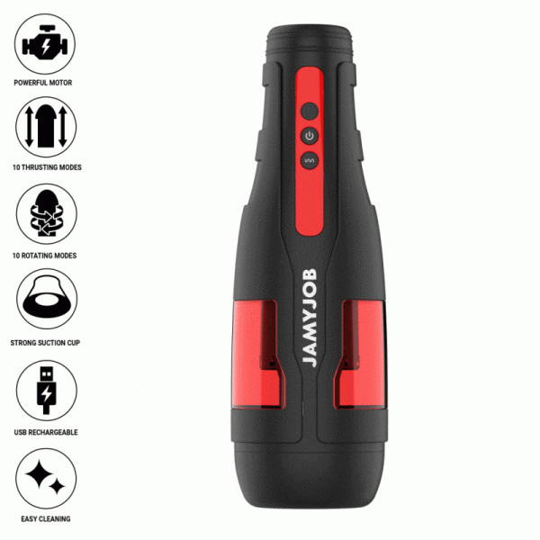 JAMYJOB - MASTURBATEUR VAGIN AUTOMATIQUE CYCLONE 10 MODES DE ROTATION ET DE POUSS�E