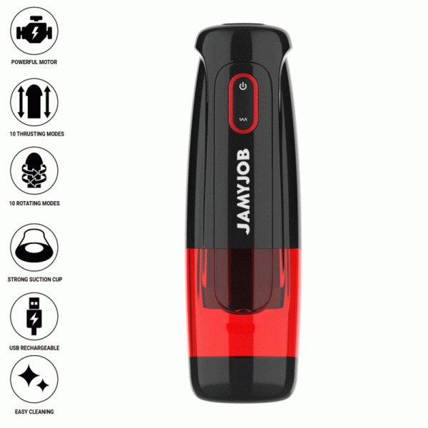 JAMYJOB - MASTURBATEUR VAGIN AUTOMATIQUE STORM 10 MODES DE ROTATION ET DE POUSS�E
