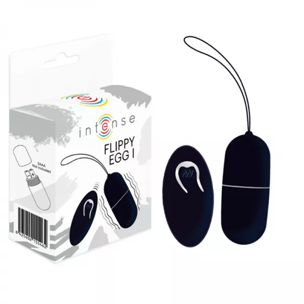 INTENSE - OEUF VIBRANT FLIPPY I AVEC T�L�COMMANDE NOIR
