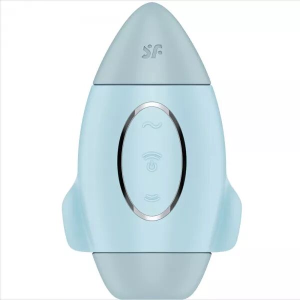 SATISFYER - MISSION CONTROL BLEU PETIT VIBRATEUR  DOUBLE IMPULSION