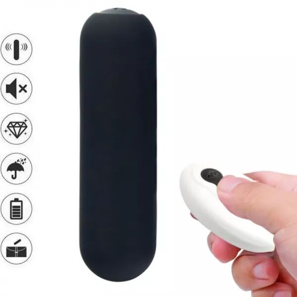 ARMONY - SPLASH JOIE VIBRATEUR BULLET T�L�COMMANDE EN SILICONE 10 VIBRATIONS 75 X 19 CM NOIR