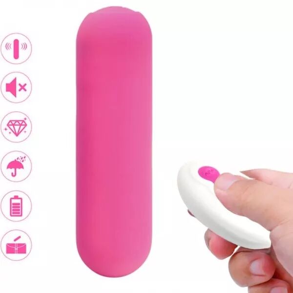 ARMONY - SPLASH JOIE VIBRATEUR BULLET T�L�COMMANDE EN SILICONE 10 VIBRATIONS 75 X 19 CM ROSE