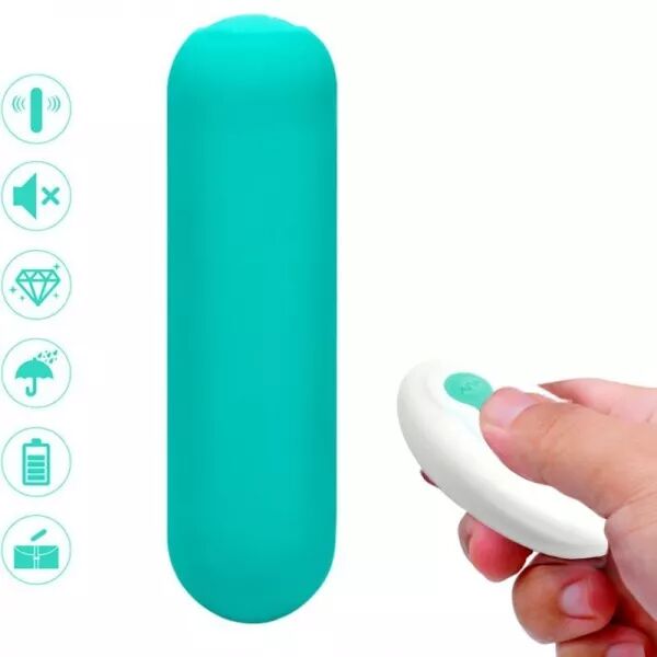 ARMONY - SPLASH JOIE VIBRATEUR BULLET T�L�COMMANDE EN SILICONE 10 VIBRATIONS 75 X 19 CM VERT
