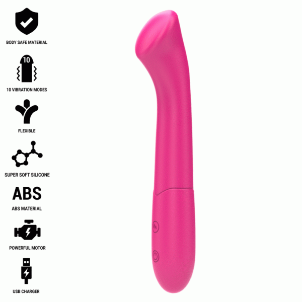 INTENSE - PATY VIBRATEUR 19 CM FLEXIBLE 10 VIBRATIONS MOD�LE 2 ROSE