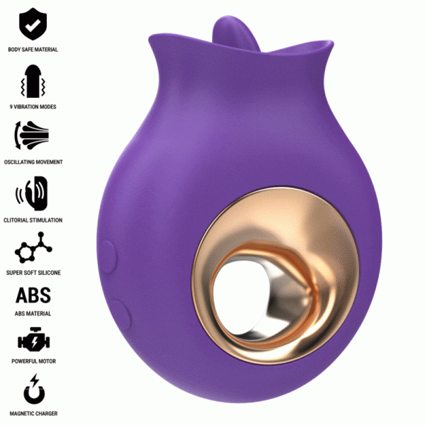 INTENSE - TULI STIMULATEUR CLITORIS 9 VIBRATIONS & 9 OSCILLATIONS VIOLET