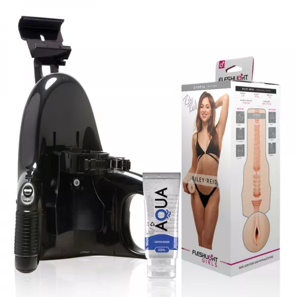 FLESHLIGHT - VAGIN RILEY REID UTOPIA + LANCEMENT UNIVERSEL + LUBRIFIANT QUALIT� AQUA 50 ML