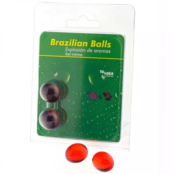 TALOKA - 2 BOULES BR�SILIENNES GEL INTIME FRAISE & CHOCOLAT