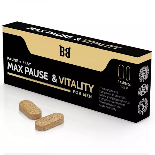 BLACK BULL - RETARDATEUR DE PAUSE ET DE VITALIT� MAXIMALE POUR HOMMES 4 G�LULES