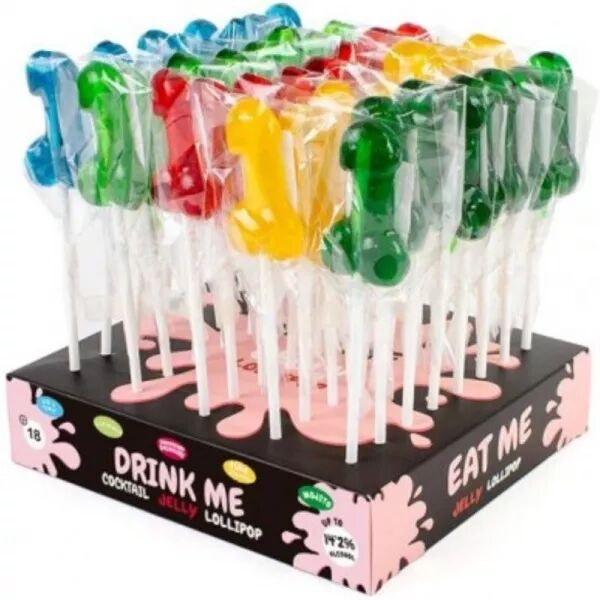 SECRETPLAY - AFFICHAGE ASSORTIMENT DE SUCETTES P�NIS AVEC ALCOOL 40 UNIT�S