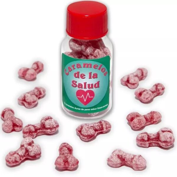 DIABLO PICANTE - 12 BONBONS SANT� FORME P�NIS FRAISE/CERISE