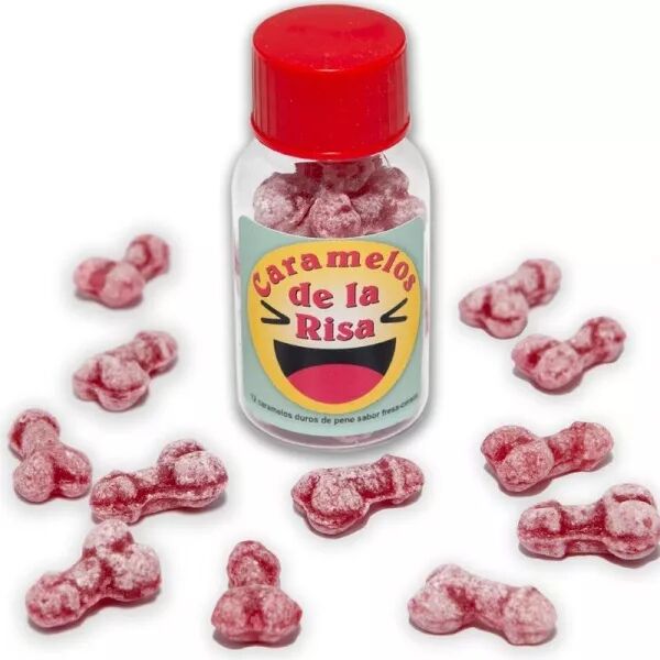 DIABLO PICANTE - 12 BONBONS RIRE EN FORME DE P�NIS FRAISE/CERISE