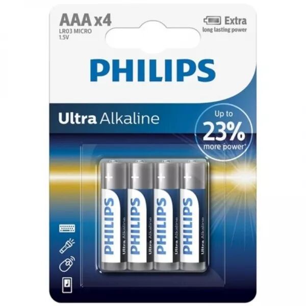 PHILIPS - PILE ULTRA ALCALINE AAA LR03 4 UNIT�