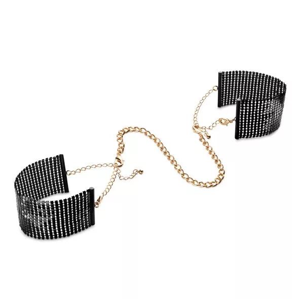 BIJOUX - D�SIR M�TALLIQUE MENOTTES EN MAILLE M�TAL NOIR