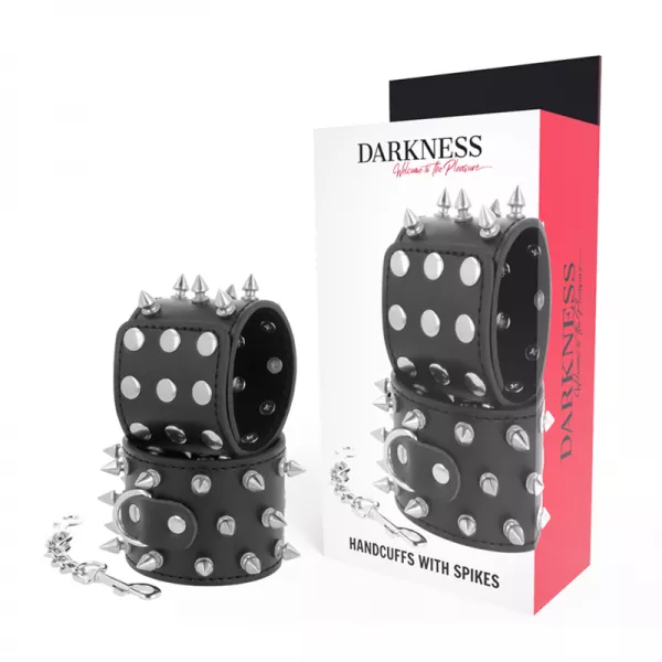 DARKNESS - MENOTTES � POINTES NOIRES SKULLS AND BONES
