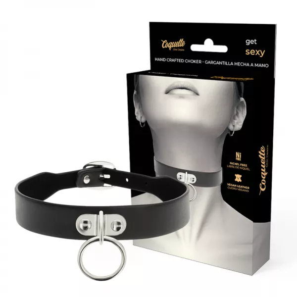 COQUETTE CHIC DESIRE - COLLIER EN CUIR VEGAN FEMME ACCESSOIRE F�TICHE