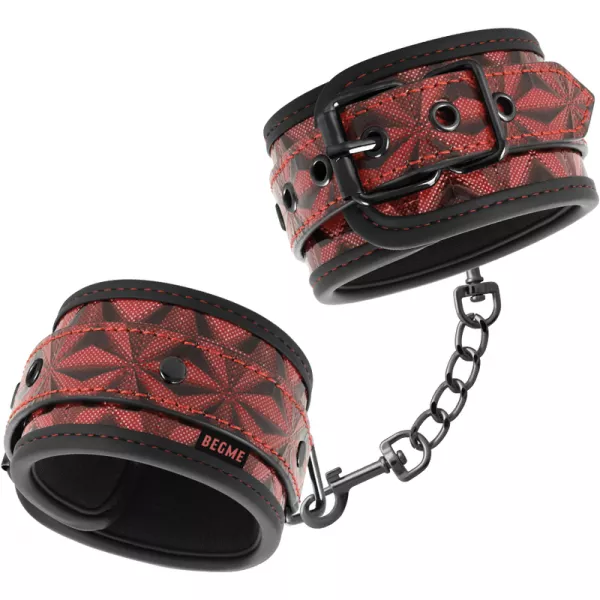 BEGME - MENOTTES PREMIUM �DITION ROUGE AVEC DOUBLURE EN N�OPR�NE