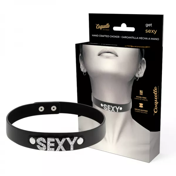 COQUETTE CHIC DESIRE - RAS DE COU SEXY EN CUIR V�GAN