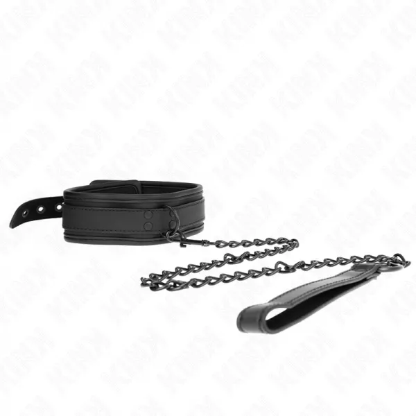 KINK - COLLIER DE BONDAGE EN N�OPR�NE MOD�LE 1 AVEC CEINTURE 78 CM R�GLABLE 37,5 X 49,5 CM