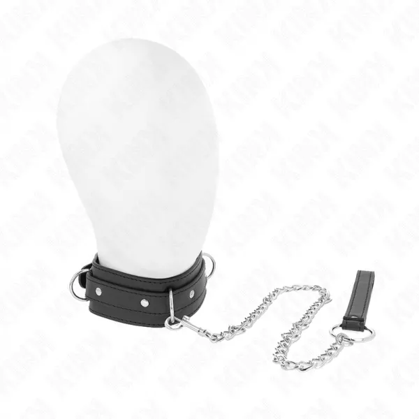KINK - COLLIER AVEC LAISSE 65 CM 3 ANNEAUX MOD�LE 1 R�GLABLE 38-49 CM X 5 CM