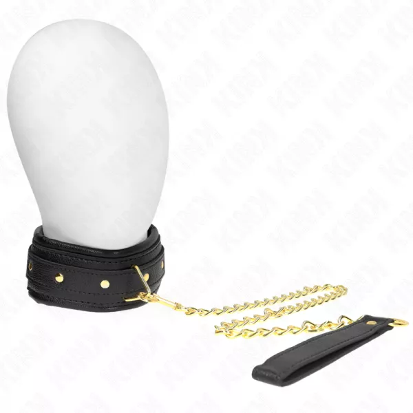 KINK - COLLIER AVEC BRACELET IMITATION CUIR �PONGE MOD�LE 1 R�GLABLE 37-54 CM X 3 CM