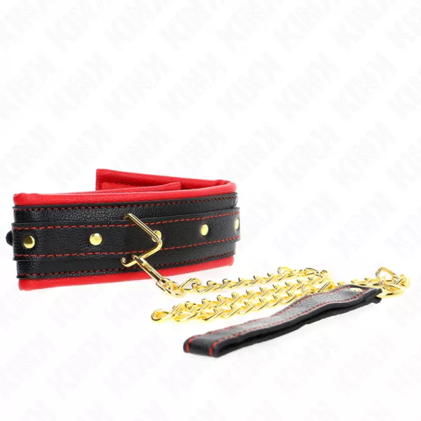 KINK - COLLIER AVEC BRACELET IMITATION CUIR �PONGE MOD�LE 2 R�GLABLE 37-54 CM X 3 CM