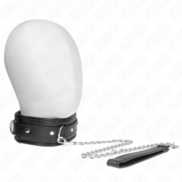 KINK - COLLIER AVEC BRACELET IMITATION CUIR �PONGE MOD�LE 3 R�GLABLE 37-54 CM X 3 CM