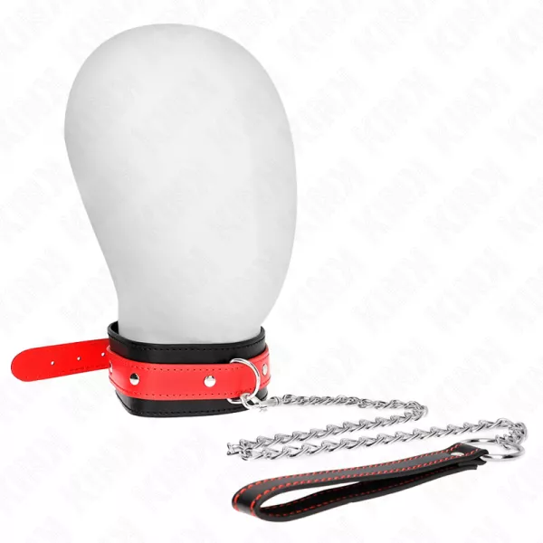 KINK - COLLIER AVEC BRACELET ROUGE 65 CM AJUSTABLE 36-43 CM X 5 CM