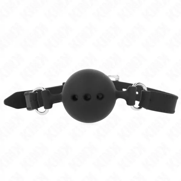 KINK - B�TON ENTIEREMENT SILICONE 55 x 2 CM AVEC BOULE 4,5 CM TAILLE M NOIR AJUSTABLE 35-51 CM
