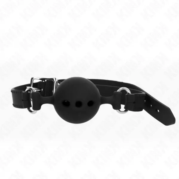 KINK - B�TON ENTIEREMENT SILICONE 55 x 2 CM AVEC BOULE DE 5 CM TAILLE L NOIR AJUSTABLE 35-51 CM