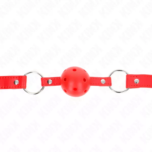 KINK - B�TON RESPIRANT 4 CM AVEC DOUBLE RIVET MOD�LE 1 ROUGE 62,5 x 2,5 CM R�GLABLE 42-58 CM
