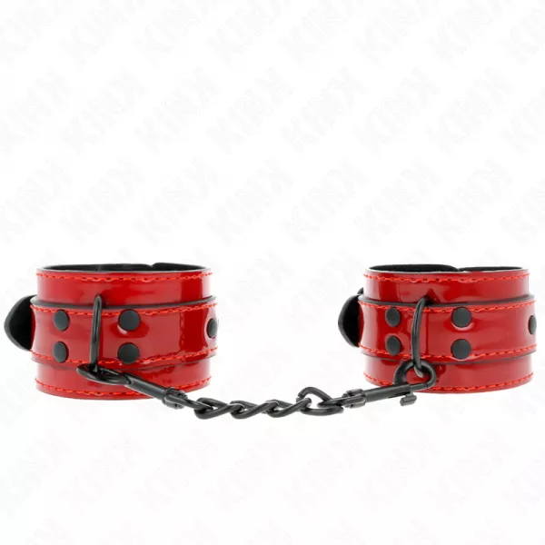 KINK - POIGNETS ROUGE FONC� 23 X 5 CM