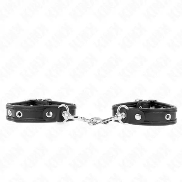 KINK - MINI BRACELETS NOIR AVEC CLOUS R�GLABLES 16-22 CM X 2 CM