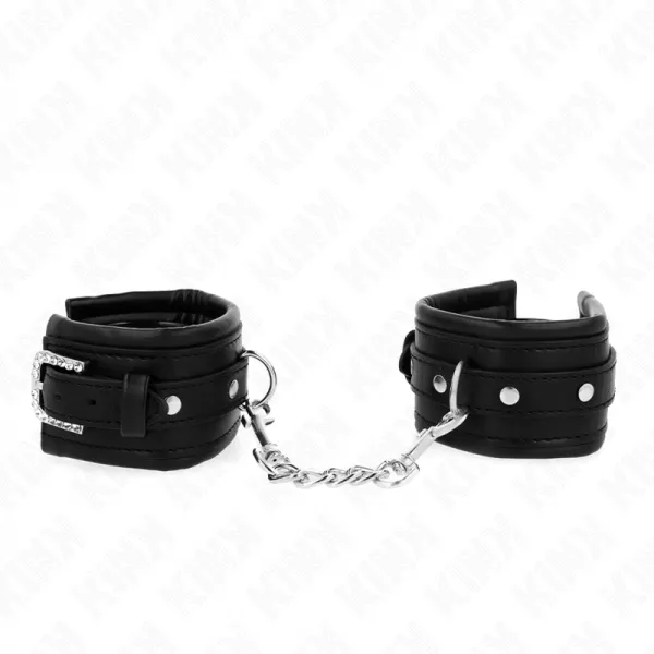 KINK - APPAREILS-POIGNETS � BOUCLE STRASS NOIR AJUSTABLE 25-32 CM X 5,5 CM