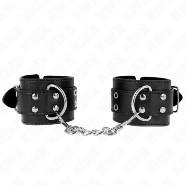 KINK - APPUI-POIGNETS DOUBLE BOUCLE NOIR AJUSTABLE 19-26 CM