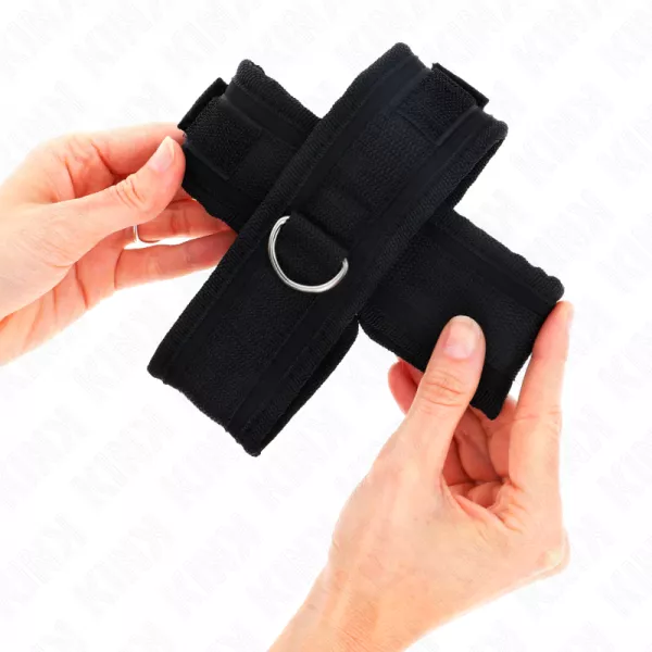 KINK - POIGNETS CROIS�S NOIR 34 X 5,5 CM
