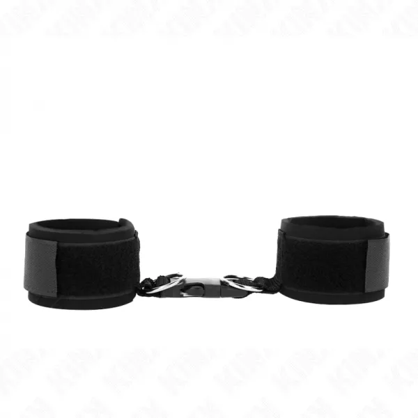KINK - APPUI-POIGNET EN N�OPR�NE � ATTACHES ET BOUCLES NOIR R�GLABLE 22-34 CM