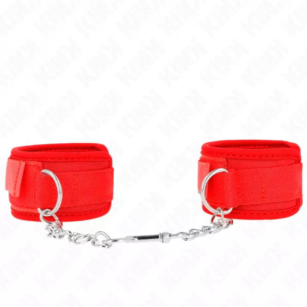 KINK - ATTENTES-POIGNETS EN N�OPR�NE ROUGE 42 X 5 CM