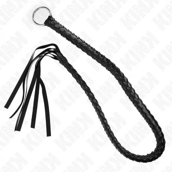 KINK - FOUET SERPENT AVEC ANNEAU � MAIN NOIR 65 CM