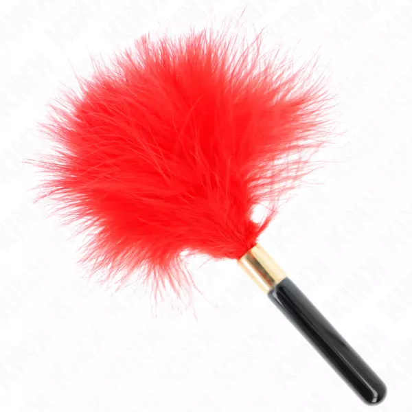 KINK - PLUMES CHACOULES EN M�TAL ROUGE OR 18 CM