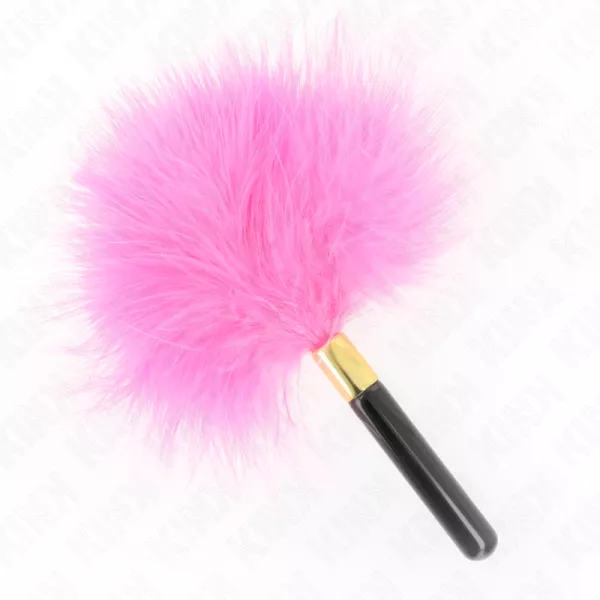 KINK - PLUMES TICKLE EN M�TAL DOR� FUCHSIA 18 CM