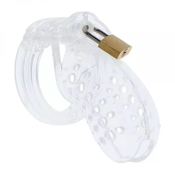 HIDDEN DESIRE - EXTREME CAGE DE CHASTET� EN ACRYLIQUE R�GLABLE TRANSPARENT