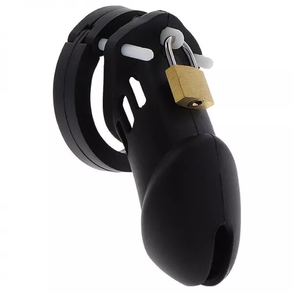 HIDDEN DESIRE - EXTREME CAGE DE CHASTET� SILICONE TAILLE L NOIR