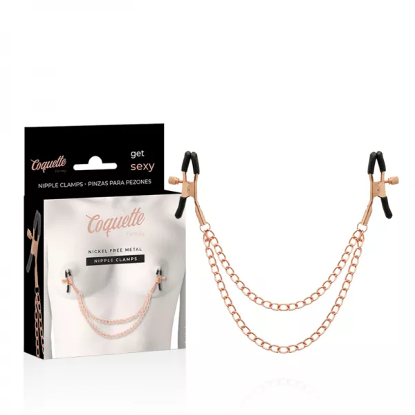 COQUETTE CHIC DESIRE - PINCES METELONS FANTAISIE EN M�TAL AVEC CHA�NE