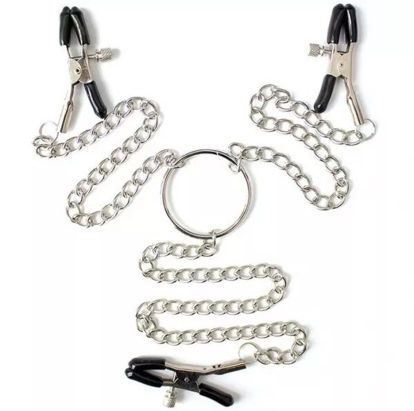 OHMAMA FETISH - PINCES  T�TONS EN M�TAL 3 EN 1